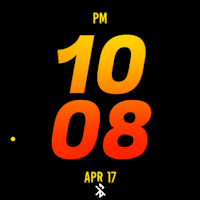Orange Fire Bold Watch Face