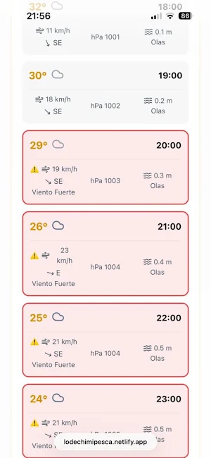 ChimiPesca - Clima y Previsión Screenshot 2
