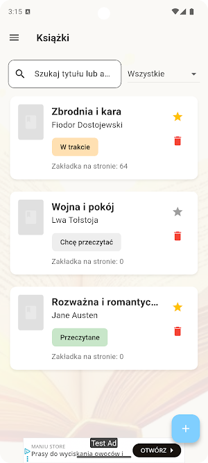 Zakładka w książce Screenshot 0
