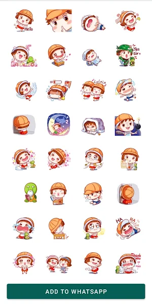 Emoji Cute girls Stickers Screenshot 3