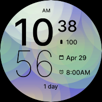 Simply Purple Green Watch Face