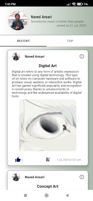 ShortPost Articles Screenshot 2