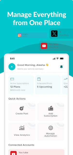SwiftSub™:Social & Sub Manager Screenshot 3