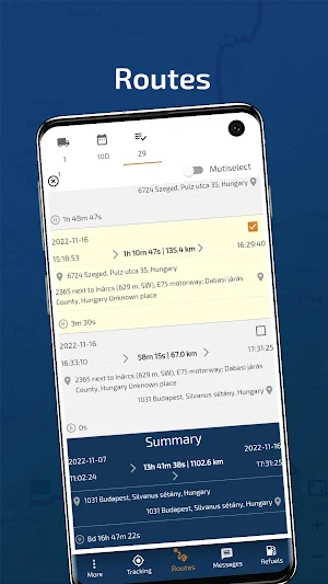 iTrack Flottakövetés Screenshot 2