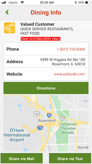 Dine with US Foods Screenshot 1