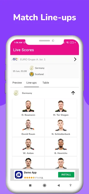 Schedule of Euro 2024 Screenshot 1
