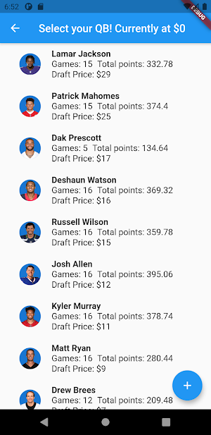 Fantasy Football Score Challenge Screenshot 2