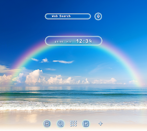 Rainbow on the Beach Theme Screenshot 0