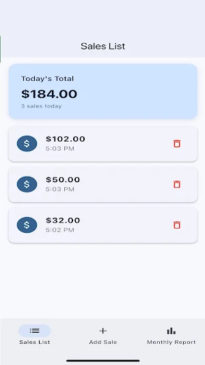 Daily Sales Tracker Screenshot 2