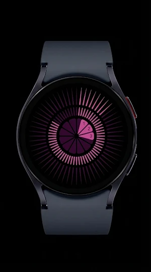 Tempus Pink Android Watch Face Screenshot 3