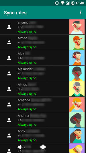 Contacts Sync (requires ROOT) Screenshot 3