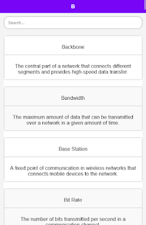 Telecommunication Dictionary Screenshot 2