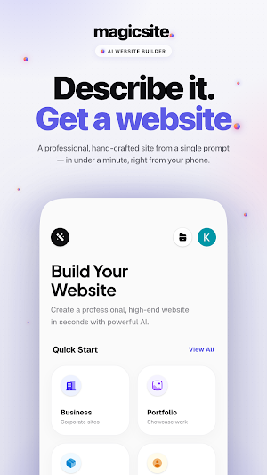 MagicSite:AI Website Generator Screenshot 0