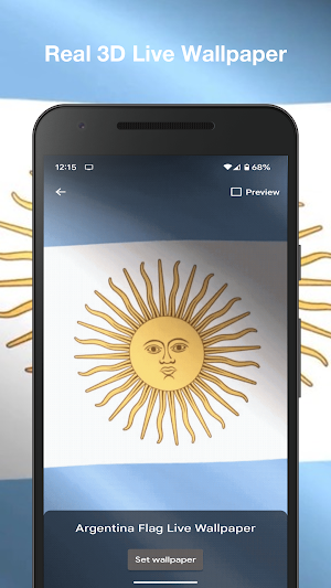 Argentina Flag Live Wallpaper Screenshot 2