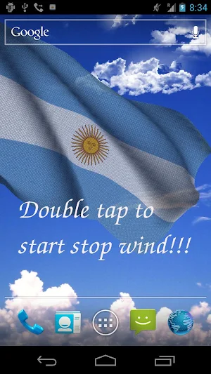 Argentina Flag Live Wallpaper Screenshot 1