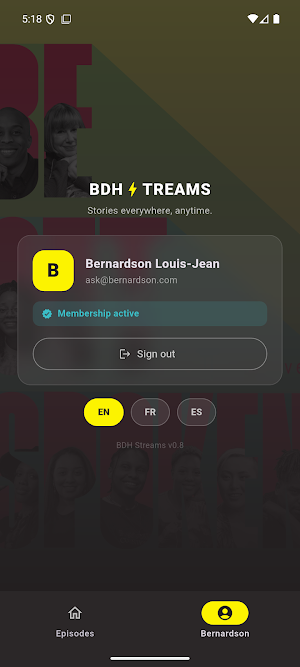 BDH Streams Screenshot 3