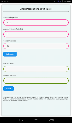 Fixed Deposit Calculator Screenshot 3