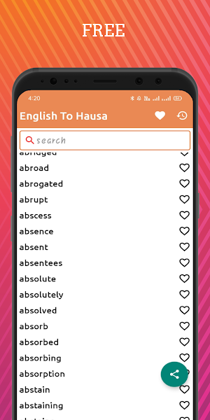 English To Hausa Dictionary Offline Screenshot 0