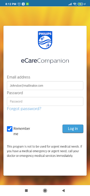 eCare Companion Screenshot 0