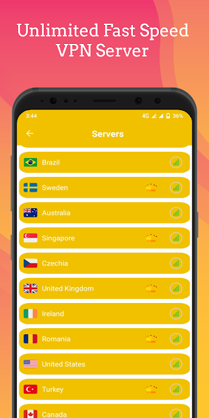 Yellow VPN - Fast VPN & Secure Service Screenshot 3