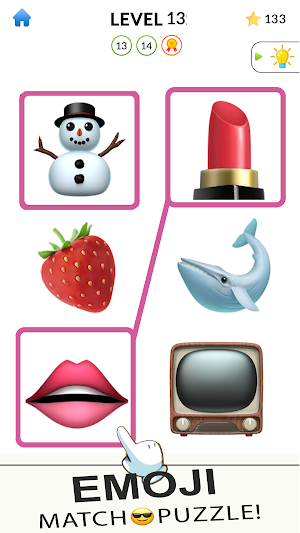 Pairs Match Emoji Puzzle Game Screenshot 1