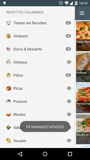 Recettes Italiennes Screenshot 0
