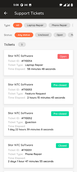 dynoCRM Field Support Screenshot 3