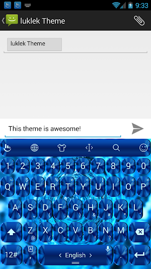 Keyboard Theme Shading Blue Screenshot 0