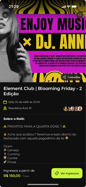PartiuRolê! Screenshot 1