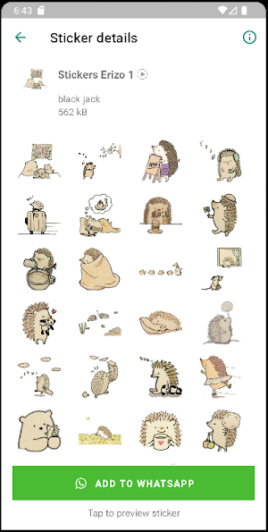 Stickers de Erizos Screenshot 1