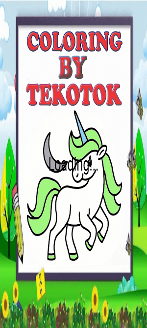 Cute Unicorn Coloring Screenshot 0