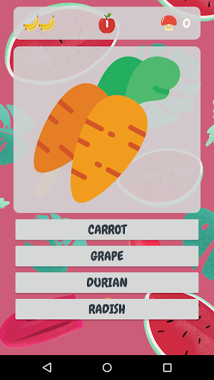 Fruit & Vegetable Quiz - Fruiz Screenshot 1