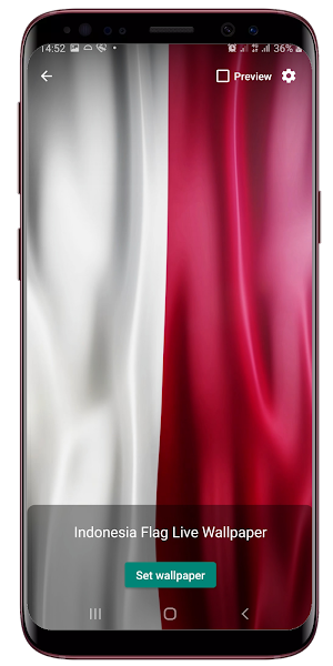 Indonesian Flag Waving Live Wallpaper Screenshot 1