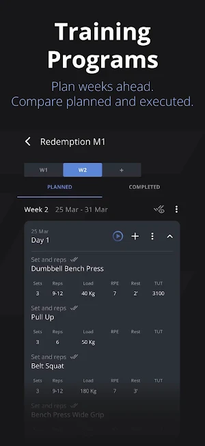 TrainLog Workout Tracker Screenshot 1