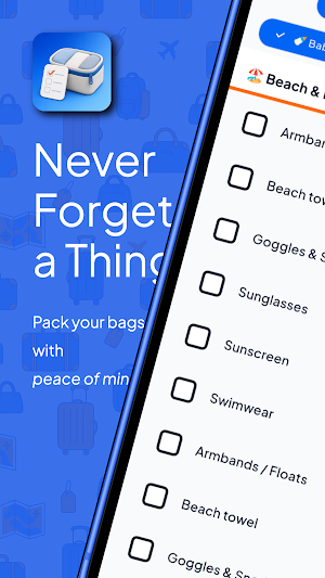 CoPack: Packing list & luggage Screenshot 0