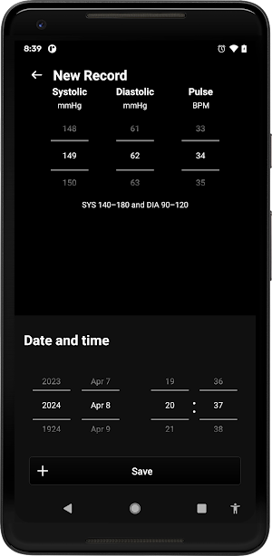 Blood Pressure App - Log BP Screenshot 1