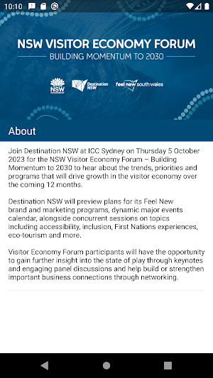 Destination NSW Events Screenshot 2