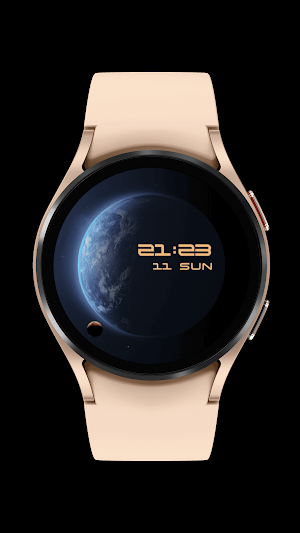 Earth and Moon watch face Screenshot 1