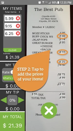 Bill Splitter Screenshot 1