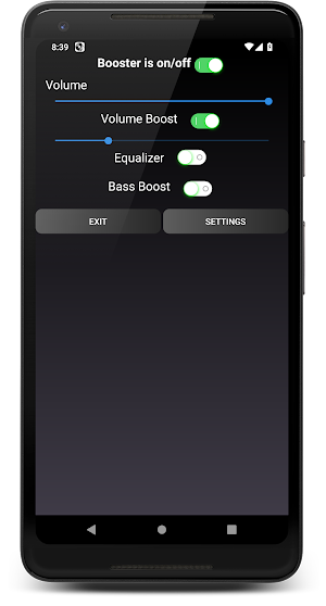 Volume Booster, Equalizer and Bass Boost for Music Screenshot 1