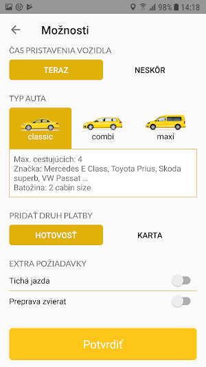 Yellow Taxi Trnava Screenshot 3