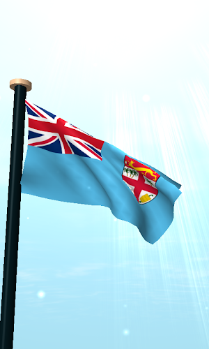 Fiji Flag 3D Free Wallpaper Screenshot 1