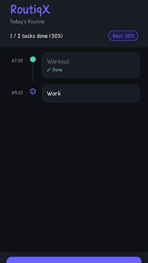 RoutiqX Screenshot 1