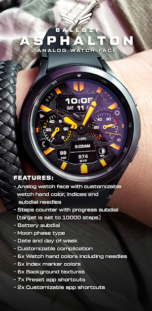 BALLOZI Asphalton Watch Face Screenshot 1
