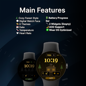 Forest Cabin - watch face Screenshot 1