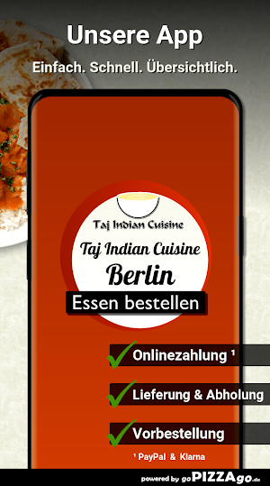 Taj Indian Cuisine Berlin Screenshot 0