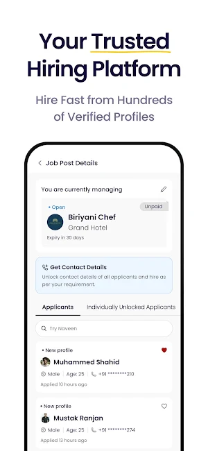 Kaamhai: Jobs & Staff Managing Screenshot 2