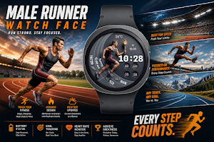 Male Runner: Sport Watch Face Screenshot 0