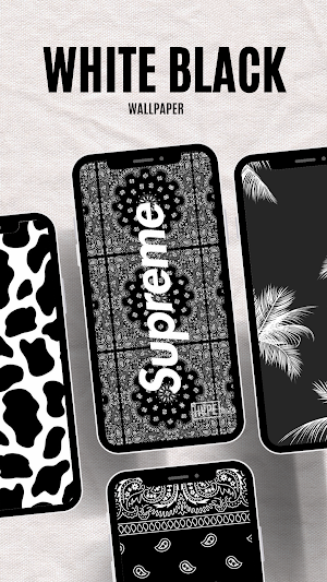 Wallpaper White Black Screenshot 1
