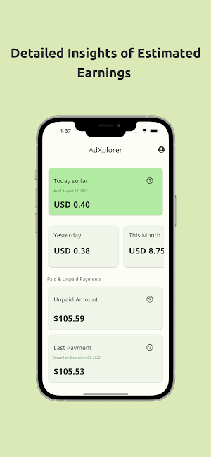 AdXplorer - Earning Report App Screenshot 1